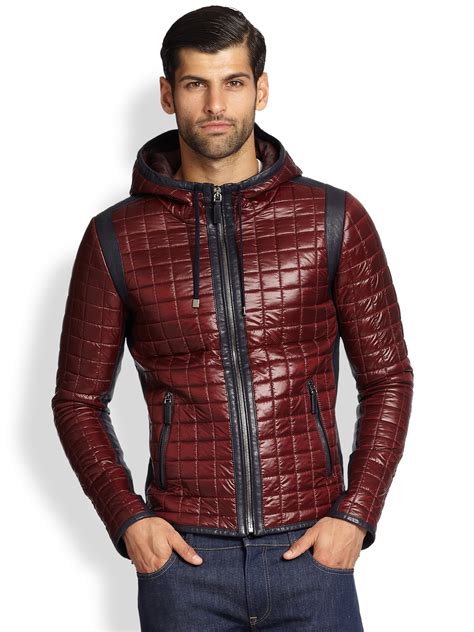 dolce gabbana leather jacket red|dolce and gabbana puffer jacket.